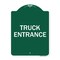 Signmission Traffic Entrance Sign Truck Entrance, Green & White Aluminum Sign, 18" x 24", GW-1824-22791 A-DES-GW-1824-22791 - alternate 1